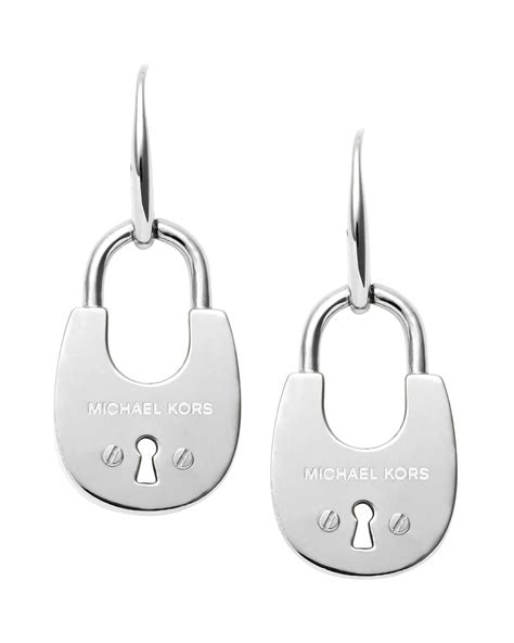 michael kors locket earrings|Michael Kors silver drop earrings.